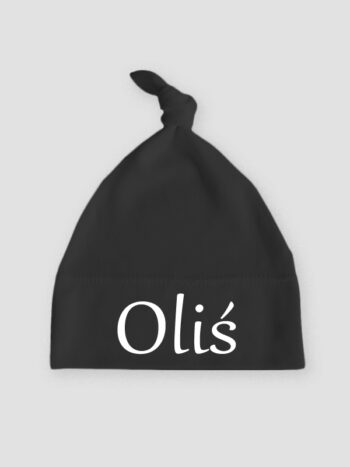 czapeczka czarna z imieniem Oliś