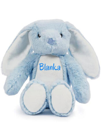 maskotka króliczek niebieski z imieniem blanka