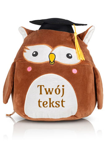 przytulanka poduszka sowa z twoim nadrukiem m054 czcionka 4